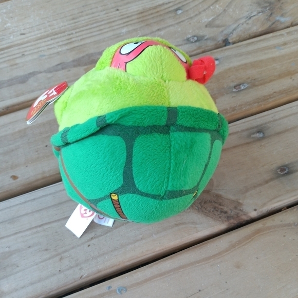 TY Beanie Balls Raphael Teenage Mutant Ninja Turtle Plush Toy - Picture 2 of 3